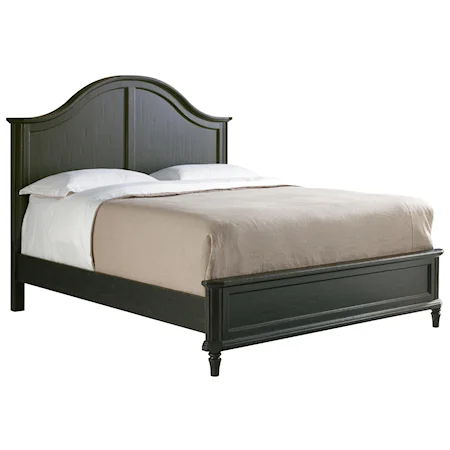 Queen Panel Bed with Wood Veneer